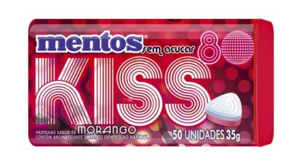 Mentos Kiss agora tem embalagens retrô 