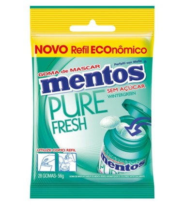 Mentos apresenta embalagem em formato refil