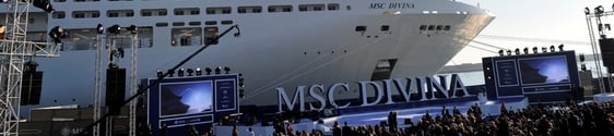 MSC Divina é inaugurado em grande estilo na França