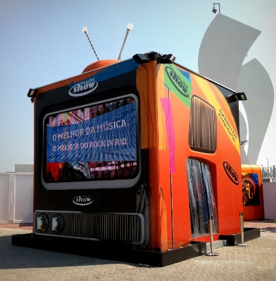 Multishow com TV retrô na Cidade do Rock