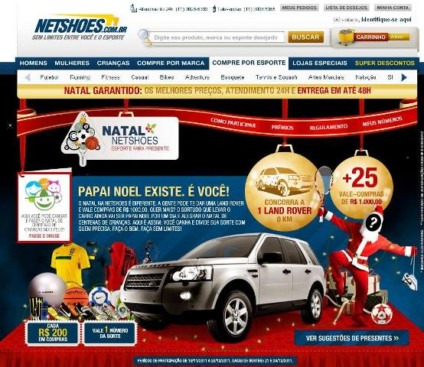 Promo de Natal da Netshoes vai sortear um Land Rover