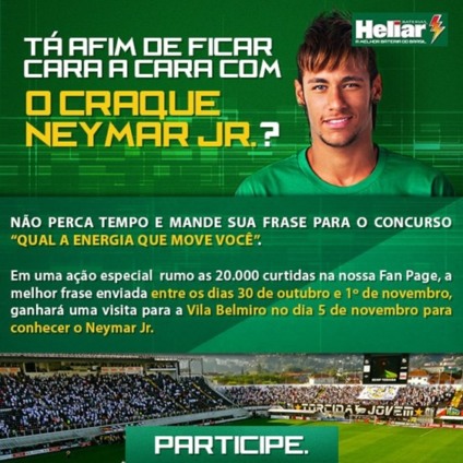 Encontro com Neymar é prêmio de ação promocional
