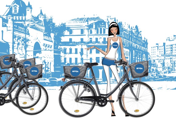 Nivea percorre ruas de Lisboa com bicicletas Nivea percorre ruas de Lisboa com bicicletas