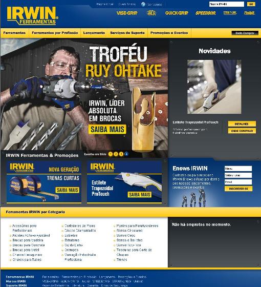 Irwin cria site e faz ação promocional
