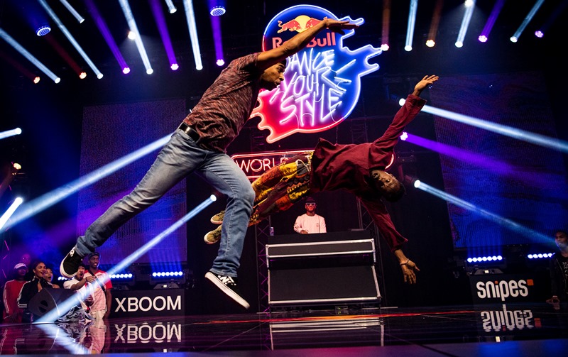 Salah and Kofi compete at the Red Bull Dance Your Style World Final at la Grande Halle de La Villette in Paris, France on October 12, 2019 // Little Shao/Red Bull Content Pool // SI201910130033 // Usage for editorial use only //