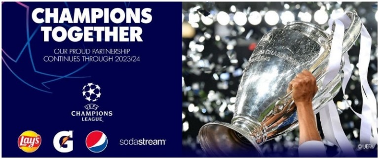 PepsiCo e Liga dos Campeões da Uefa continuam sua parceria