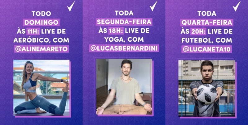 Rexona coloca no ar a hashtag MovimentaEmCasa