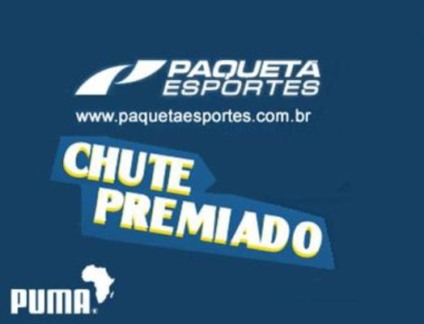 Chute premiado na promoção da Paquetá e Puma Chute premiado na promoção da Paquetá e Puma