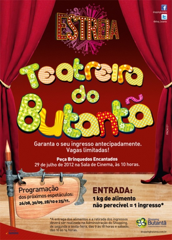 Domingueira de teatro infantil no Shopping Butantã