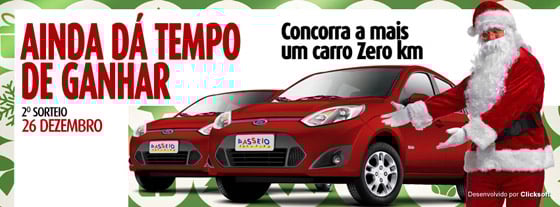 Passeio sorteia dois carros no Natal