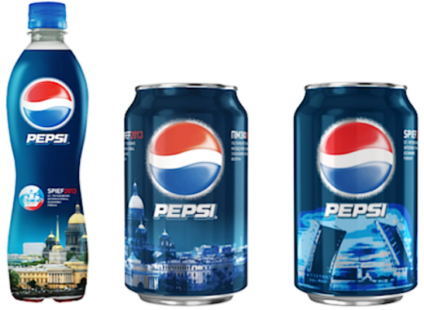 Pepsi cria edição limitada para São Petersburgo Pepsi cria edição limitada para São Petersburgo