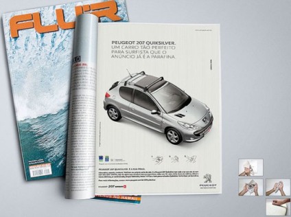 Anúncio do Peugeot Quiksilver vira parafina