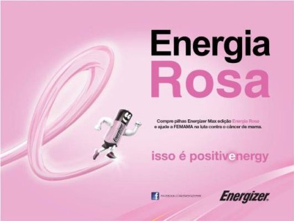 Dabster Comunicação ativa promo de pilhas rosas Energizer