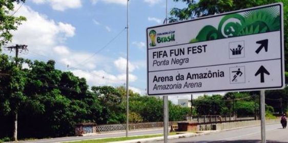 Sinalização especial para a Copa foi reinstalada