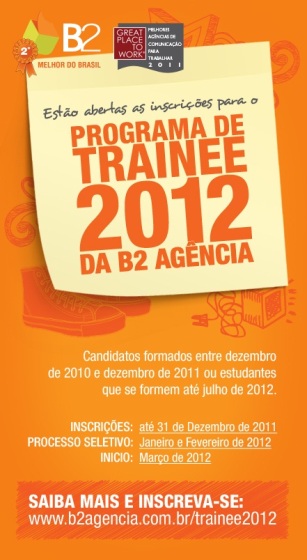 B2 abre inscrições para Programa de Trainees 2012