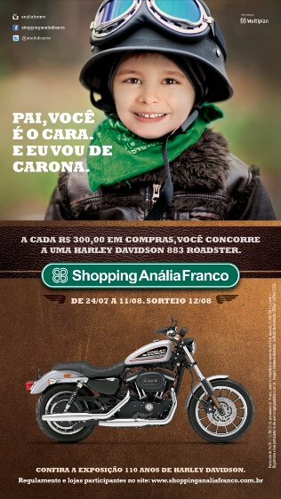 Promo do Anália Franco sorteia Harley-Davidson 