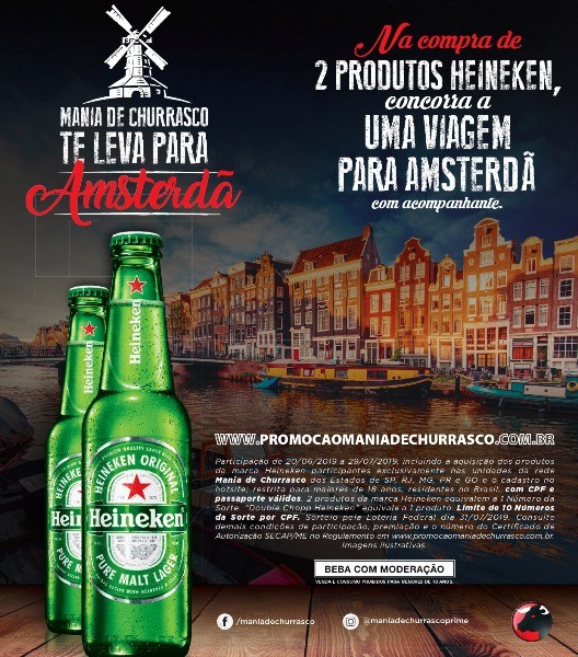 mania de churrasco e heineken promoção