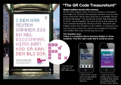 Rede de cinemas faz caça ao tesouro com QR codes