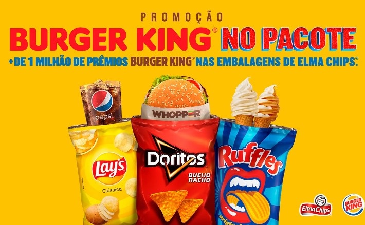 Burger King e Elma Chips vão distribuir 1 milhão em prêmios