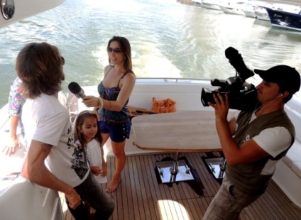 RBS TV faz reportagens a bordo de uma lancha