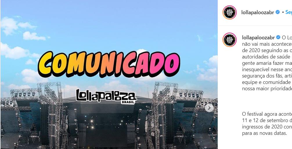 T4F anuncia cancelamento do Lollapalooza e saída da Stock Car