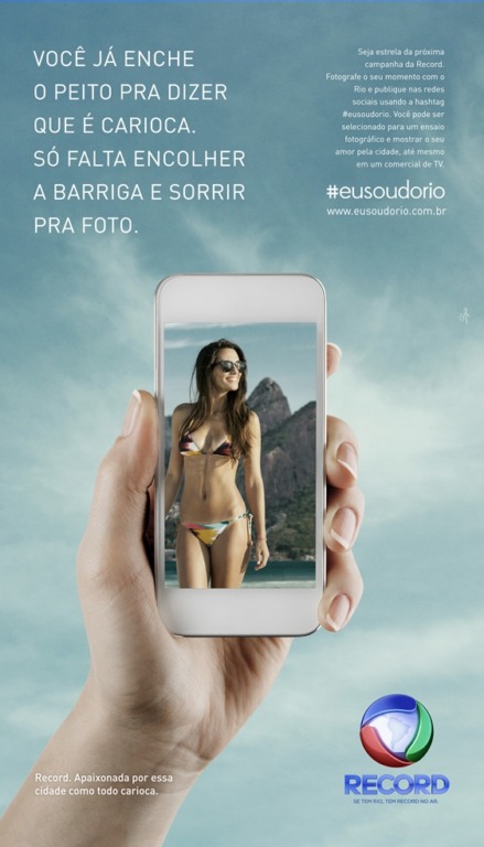 Ação promo da Record Rio celebra amor pela cidade