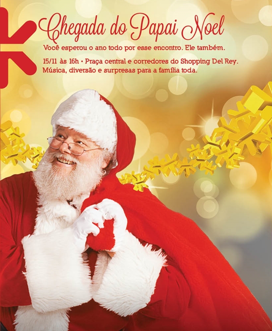Papai Noel chega ao Shopping Del Rey