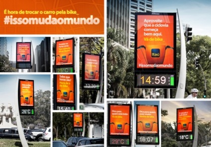 Itaú usa relógios para incentivar o uso de bicicletas