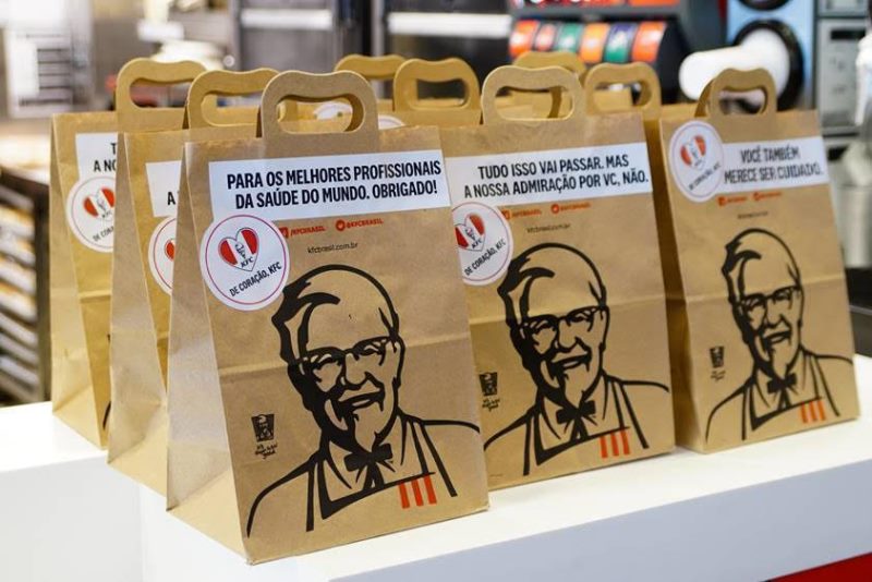 KFC distribuirá 60 mil lanches para profissionais de saúde até julho