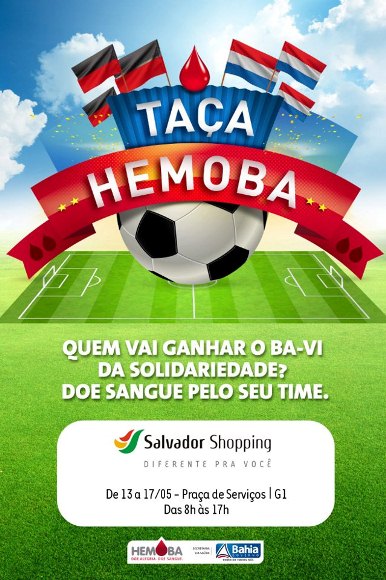 Salvador e Hemoba unem doação de sangue e futebol