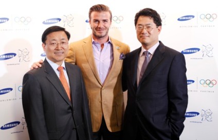 Beckham é embaixador da Samsung nos Jogos Olímpicos