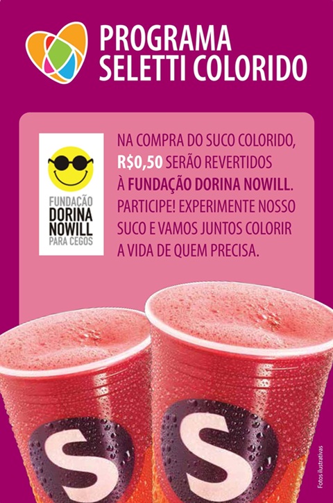 "Suco Colorido" da Seletti beneficia Fundação Dorina