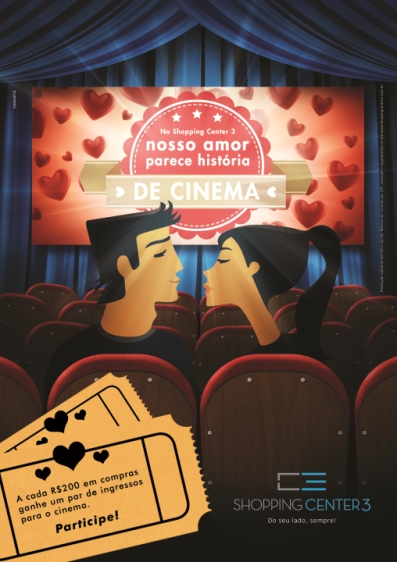 No Center 3 amor é história de cinema
