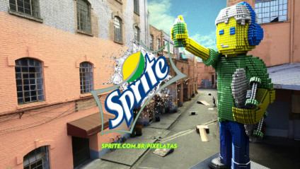 Sprite aposta em lata que se transforma em pixel arte