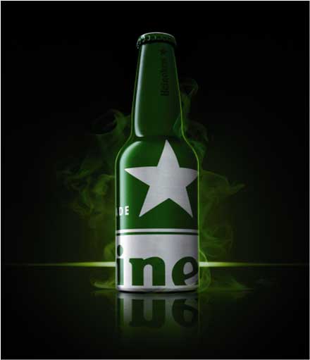 Heineken lança garrafa que brilha à luz negra