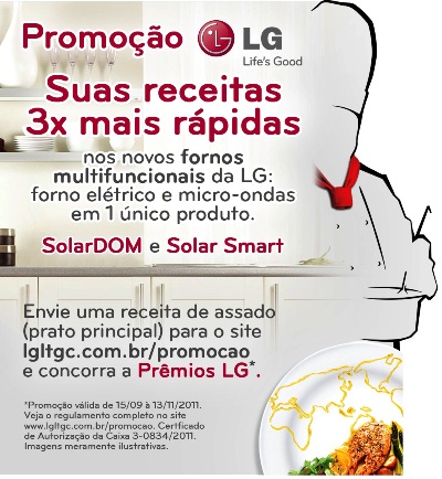 LG promove concurso de gastronomia para consumidor
