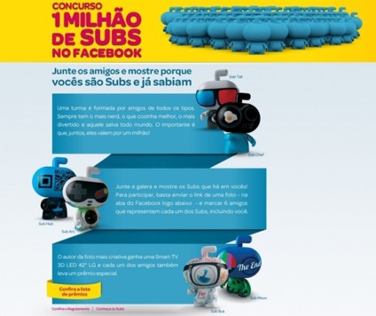 Submarino comemora um milhão de "Subs" com promo