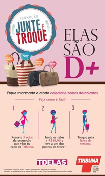 Tribuna dá bolsas para leitoras do caderno T Delas