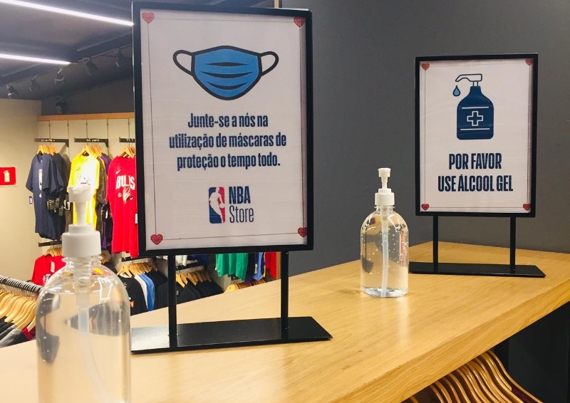 NBA Store reabre com protocolo de segurança