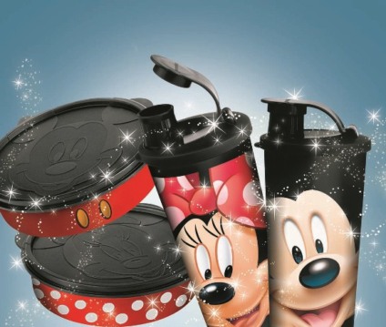 Mickey e Minnie nos produtos Tupperware