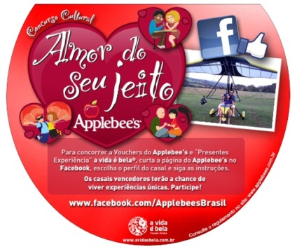 Applebee's e a vida é bela realizam promoção no Facebook