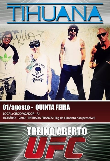 UFC promove treino aberto com show de música na Lapa