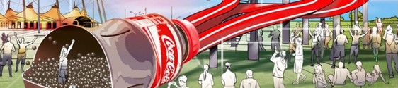 Coca-Cola instala tobogã no SWU para a diversão do público