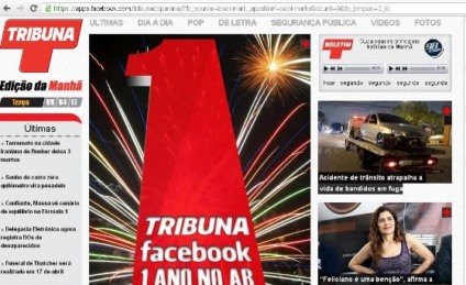 Tribuna comemora aplicativo nas redes sociais
