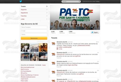 Governo do Estado cria nova conta no Twitter