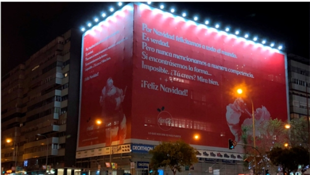 Pepsi recebe mensagem de Natal da Coca-Cola