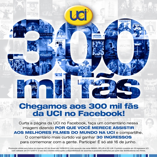 Cinema grátis na ação promocional da UCI Cinema grátis na ação promocional da UCI