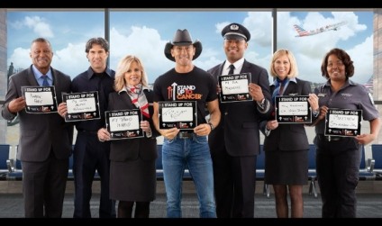 Ação da American Airlines apoia a Stand Up To Cancer