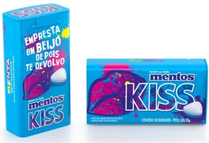 Mentos Kiss ganha embalagem colecionável