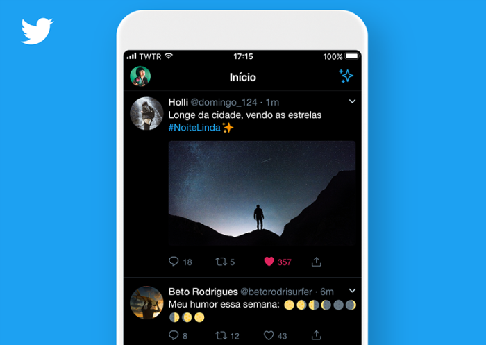 Twitter cria novas opções para o "Modo Escuro" Twitter cria novas opções para o "Modo Escuro"